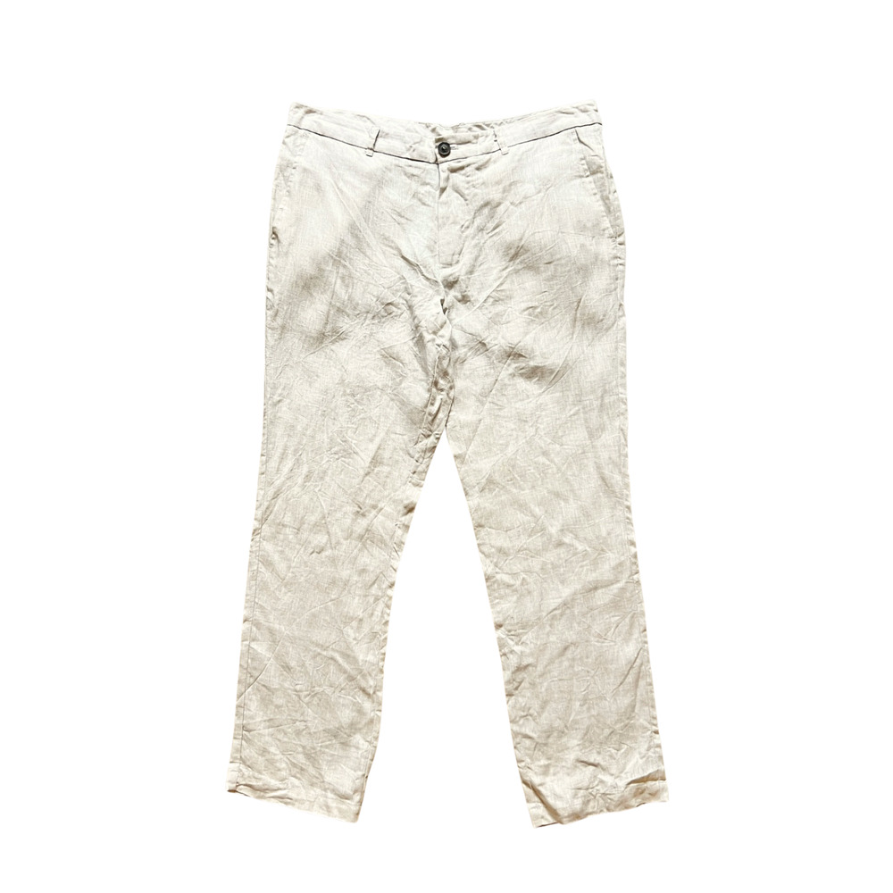 Club Room Luxury Mens Linen Pants 32W 30L Beige Beachy Coastal Minimalist Summer